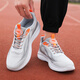 Yierkang Fashion Spring Men's Shoes Thin Mesh Breathable Sneakers Lightweight Soft Sole Men's Running Shoes Lace-up Travel Shoes Trendy Mesh Breathable ZH6636 White and Gray Orange 41