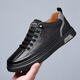 Prince Yierkang 2025 spring and summer new men's shoes, gold plate shoes, breathable white shoes, men's casual fashionable leather shoes, men's casual shoes, 23901 white sports shoes size 42 standard sports shoes size
