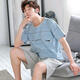 Hongdou (Hodo) Pyjamas Herren Sommer kurzärmelige Shorts Home Clothes Dünn Casual Plus-Size-Anzug 1185_679 Kurzärärmungs-Shorts L [Empfohlen 110-130jin [Jin gleich 0,5 kg] Verschleiß]]