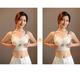 Smoothie bra for women with push-up, large breasts and side breasts, full cup, no rims, thin adjustable bra, elegant skin tone, single piece 80B/36B
