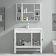 
Wrigley Space Aluminum Bathroom Cabinet Combination Thickened Floor-On-Wall Washing Basin Washing Pool Washing Dressing Table Light Luxury 50 Wide White Wood 12250 Floor + White Lifting and Pulling Faucet + 7