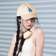MLB official men's and women's hats soft top baseball cap casual baseball cap outdoor sports summer sun hat Chinese Valentine's Day gift Los Angeles Dodgers/Beige/66 One size F