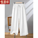
Hengyuanxiang retro cotton and linen 2025 new cropped pants wide-leg pants for women in summer new casual pants loose casual straight pants white XL recommended 120-135Jin [Jin equals 0.5 kg]