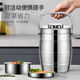 Hua Muxi Insulated Bucket Three-layer Insulated Lunch Box Large Capacity Stainless Steel Insulated Pot with Cover Lunch Box Can be Portable 1.6 Drum Type Three Layers 1 Person No Package