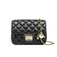CALCULAT/KEEN small fragrance style bag 2025 summer new square fat women's bag feeling niche diamond chain crossbody small bag black