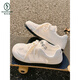 Specht Sommer atmungsaktiv und instabile Frauenschuhe Mesh Schuhe mit Rock weiße Schuhe Vielseitige Ballerina Trainingschuhe flache Schuhe 3527 Beige 35