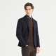 Lilang Sheep Wool 100% Wool Suit Jacket Men's Slim Slim Elastic Autumn 2025 New Suit Men's Singles Tibetan Blue (24QDX221SA) 170A