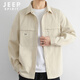 JEEP SPIRIT吉普衬衫男秋季休闲长袖工装外套男宽松百搭夹克上衣新款男装