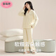 Sumeiting pure cotton pajamas for women in spring and autumn 2025 new long-sleeved large-size casual thin style for girls' home clothes suit 12806 3XL [suitable for 150-180Jin [Jin equals 0.5 kg]]