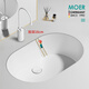 Moer MOER egg-shaped deepening ceramic under-counter basin wash basin wash basin wash basin wash basin household bathroom embedded round bottom 28 inches (695-405) drain