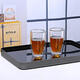 Palette de tigre de Sanqi rectangulaire ménage à eau tasse tasse de table de table hôtel tasse de thé à thé ensemble salon en verre plateau de thé petit bac à rayures 3523+ palette de palette
