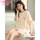 Modal pajamas for women in summer new short-sleeved shorts two-piece set sweet gradient summer simple casual home clothes can be worn outside YZT9859 L women's style