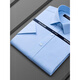 Yager flagship official store short-sleeved shirt 2025 men's summer new business casual professional formal wear without scalding and anti-wrinkle white [blue and white shallow plaid] DX6629 39 120-130