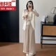 维多利亚的格调巨好看的夏日套装女2025新款小众不撞款吊带开衫阔腿裤三件套 香槟色衬衫+吊带+裤子 S