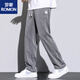 Romon Spring Fashion Men's Men's Tennis Wide Legs Like и Evergrande плавучие брюки 1048 Black + 1048 светло -голубые [2 пакета] M Size