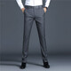 Romon (Romon) pantalon pour les affaires décontractées des affaires pour hommes et version coréenne polyvalente mince automne pantalon droit britannique rayures hommes 9902 Black épais style 33 [140-150jin [Jin est égal à 0,5 kg]]]