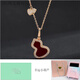 JBV Old Phoenix 999 sterling silver pure silver packaging sub-unicorn necklace national trend full diamond mother-of-pearl gourd necklace women's double gourd red shell happy gourd-rose gold necklace fashionable pull-out gift box packaging