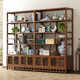 Jinghengbo ancient solid wood Chinese tea display cabinet tea shelf storage rack tea room tea cabinet tea accessories storage cabinet six layers classic 80CM-picture 2 style