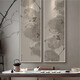 Neues chinesisches Stil dekoratives Malerei Sofa Hintergrund Wandeingang Esszimmer Teelaumstudium Hängende Maler Lotus Zen Hängende Malerei Y-693-1 YUHE 70*210 Elegante schwarze Aluminiumlegierung Bilderrahmen High-End