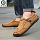 Portes de carpintero exportación de gran tamaño zapatos para hombres de cuero genuino zapatos de cuero transpirable de cuero para hombres zapatos jóvenes de modificación