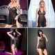 Männer sexy Unterwäsche Pseudo-Girls Drag Bra Spitze Strumpfbandstrümpfe Anzug Tong transparent sexy Dessous mysteriöse schwarze weiße Kragenschlitz Langer Rock 3883 m (80A) 120-135jin [Jin gleich 0,5 kg] 164-1766