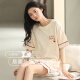 
Pioneer 2025 new style Woodpecker summer pajamas for women pure cotton short sleeve shorts thin sweet home clothing two-piece set YZT9859 short sleeve set XL code [recommended 120-140Jin [Jin equals 0.5 kg] wear] average size