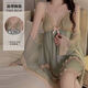 Sexy Pajamas de invierno puro y lujurioso para mujeres estilo puro y lujurioso con almohadilla de cofre de primavera y sospechón de otoño túnica de camiseta para mujeres ropa de ropa para el hogar P3886 Bata de polvo de camarón + cinturón M