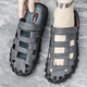 
STEFFIE LOVE2025 summer new men's shoes trendy two-wear driving sandals breathable beach shoes casual sandals men black 9901 39