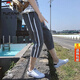 Woodpecker Official 2025 Été Nouveau short masculin Pantalon Cropped Style coréen Loose Slim Casual Breeches Mid-Troussers HARREN PANTS 759 BLUE 3XL 140155JIN [Jin est égal à 0,5 kg]