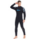 Swimming speed (Yon sub) new product deep diving suit frogman 5MM semi-dry long-sleeved one-piece warm and cold-proof jellyfish suit for men and women black S _50kg