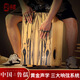 Hluru lurukahong tambour tambour frapper en bois boîte à main tambour instrument professionnel modèle novices pour enfants tambour assis tambour kahong tambour suzaku-hibiscus-hibiscus 42cn [modèle féminin]
