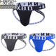 Modal men's underwear men's thong sexy cotton convex solid color thong breathable and fun hip-exposed double thongs large size trendy black 2XL XXL (recommended 150-170e