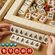 Vinoya 9224 Menschen lobten Mahjong Mahjong-Karten handgefertigte Mahjong-Karten Home Sichuan Jade Sparrow-Karten Full Set 44 große, feste Farbe 40 Mahjong 44 mm extra großer Jade White Mahjong mit Tischdecke + Würfel 2+ Koffer