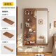 Arctic tree solid wood hole board dressing mirror hidden push and pull mirror home wall can close contact porch fitting mirror