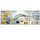 Yusen Yi Fulu Living Room Decoration Painting Simple Modern Sofa Background Wall Hanging Painting Atmospheric Mural Landscape Painting Wall Painting Hj-3883-Fulu Double Pack Installation Limited to 5070 Pack Installation Suitable for sofas above 4.3 meters on both sides of 70