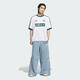 Adidas's Retro Men's Retro tendencia casual simple versátil Verano transpirable Fashion Fashion impreso Camiseta de manga corta KC2602 L