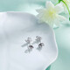 Beijing Gold Trading Center Co., Ltd. Platinum Earrings Pure White Swan Foot Platinum Earrings for Wife’s Birthday Gift Mid-Autumn and Valentine’s Day Approximately 1.99g