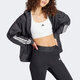 阿迪达斯 （adidas）Wind.RdyHyperglam条纹Logo印花长袖连帽夹克外套女款官方旗舰正 黑色 XL