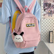 Japanische Ins Fresh Schoolbag für Mädchen, Junior- und Senior High School-Schüler-Rucksäcke, hoch aussehende Mädchen-Shopping-Rucksäcke, 8781 White + Welpen-Anhänger