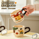 Greedy Chef Good-looking Hospitality Cup Set Home Living Room Tea Cup Tea Set Set Moving to New Home Cup Drinking Cup Set Flower Set 6 Cups + 6 Cup Holders + Drain Tray