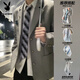 Playboy (PLAYBOY) original Japanese college style DK uniform suit suit shirt trousers school supply full set of male and female class uniforms gray suit + Q28 shirt + blue tie + gray pants S