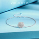 Zokai Sparkling Sugar Cube Pt950 Platinum Winding Explosive Bracelet for Women Versatile Platinum 2025 New Style Gift for Girlfriend About 4.01g More Return or Less Replenishment