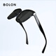 Bolon Tyrannosaurus Glasses Солнцезащитные очки мужчины Wang Hedi те же самые черные солнцезащитные очки для защиты от солнца и ультрафиолетовые лучи BL3111 C10-Gray/Gloss Black Polarized