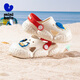 Minibala children's shoes, children's clogs, new summer shoes for boys and girls, baby home shoes, breathable sandals and beach shoes, off-white, size 32, suitable for feet length 19.0-19.5cm
