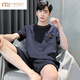 莫代尔男士夏季2025新款睡衣纯棉短袖家居服男款男生青少年夏天夏款大码 HDE-9930 L