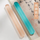 Yushui Lake Crystal Paperweight Ruler Children's Calligraphy Glaze Brush Paperweight Ruler Stone Chinese Painting Paper Press Special Creative Transparent Paper Weight Paper Press Press Strip Paper Weight Ornament Single Pack