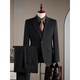 PDG Yageor 2025 Automne Suit pour hommes de marié robe de mariée Business Casual Work Travail Small One Budle - Black Suit + Vest + pantalon, obtenez 3xl 56