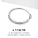 HKHL 925 Silver Natural Tanzanium Sapphire Bracelet Women's Silver Bracelet Light Luxury Niche Color Treasure Decoration Hand Decoration Girl Girdal Gift Tanzanium Stone Openter and Close Bracelet [Certificat + Light Luxury Boîte-cadeau]