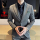 Playboy Hochzeitsanzug Anzug Männer gutaussehende High-End-Bräutigam-Kleid-Wachskragen großer Business Casual Anzug Jacke Schwarze Drei-teilige Sets (95jin [Jin gleich 0,5 kg]))