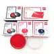 Deli round quick-drying ink pad red quick-drying ink pad financial office hard sponge second-dry stamp 9864 ink pad (red) 1 piece
